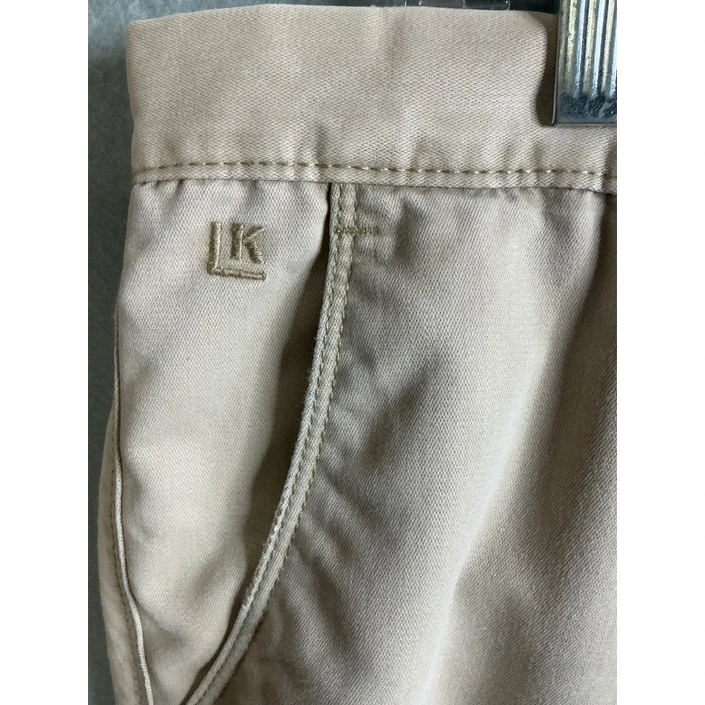 Haggar Pants Men's 36 Life‎ Khaki Slim Fit Cropped Chino Pants